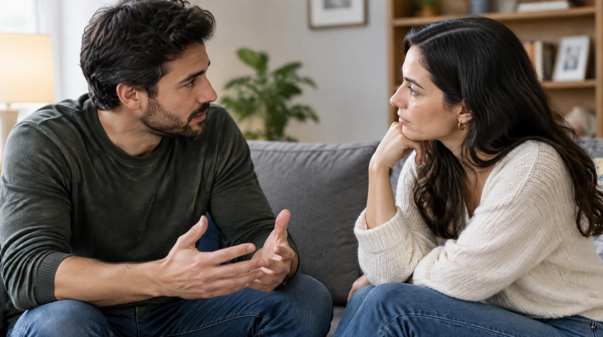 couple having deep conversation
